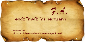 Fehérvári Adrienn névjegykártya